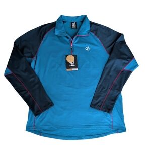 NWT Dare 2b Interfused ll Half-Zip Core Stretch Midlayer Shirt XL Blue FLAW